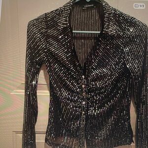 Lulumari Shimmering Black and Silver Light Jacket